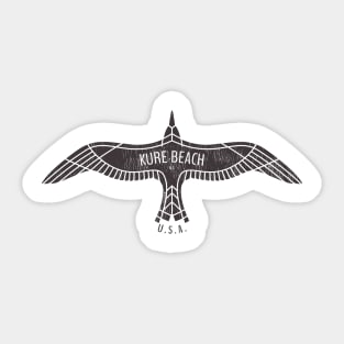 Kure Beach, NC Summertime Vacationing Bird Flight Sticker